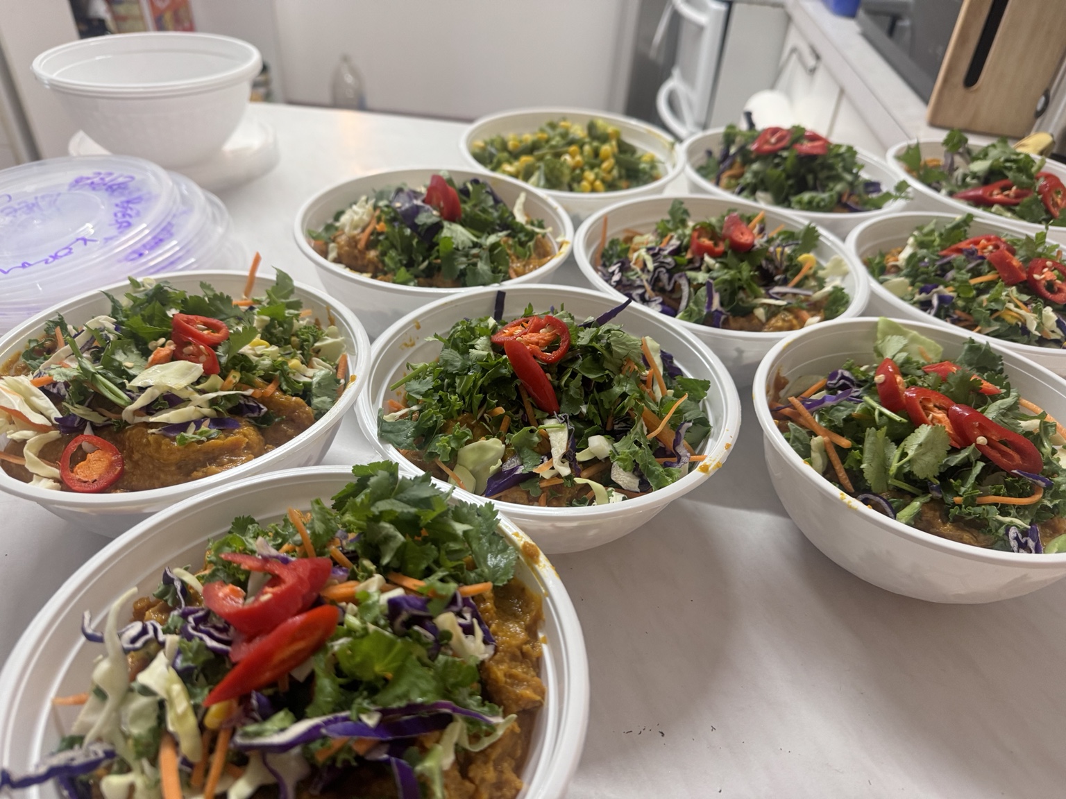 Chicken meal with slaw